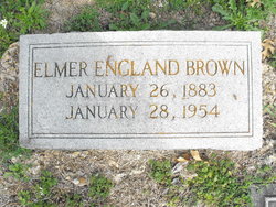 Mrs Elmer <I>England</I> Brown 