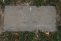 Marion Lou <I>Martin</I> Brower 