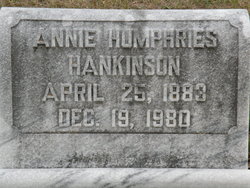 Annie <I>Humphries</I> Hankinson 
