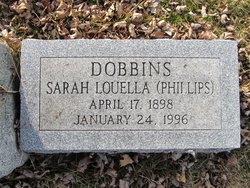 Sarah Louella <I>Phillips</I> Dobbins 