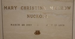 Mary Christina Marrow Nuckols 