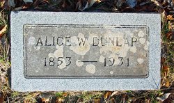 Alice <I>Wales</I> Dunlap 