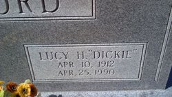 Lucy Dixon “Dickie” <I>Hall</I> Alford 