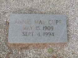 Annie Mae <I>Woodward</I> Cupp 