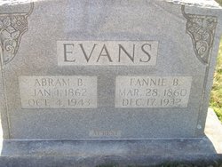 Fannie <I>Baugess</I> Evans 