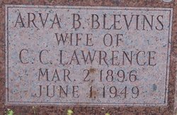 Arva B. “Arvie” <I>Blevins</I> Lawrence 