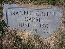Nannie Jane <I>Green</I> Garris 