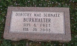 Dorothy Mae <I>Schnatz</I> Burkhalter 