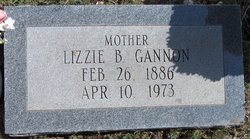 Elizabeth Bell “Lizzie” <I>Abbott</I> Gannon 