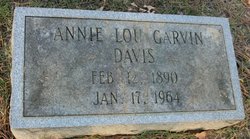 Annie Lou <I>Garvin</I> Davis 