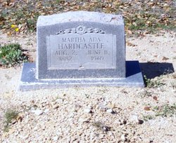 Martha Ada “Mattie” <I>Holmes</I> Hardcastle 
