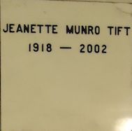 Jeanette <I>Munro</I> Tift 