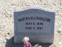 Martha <I>Allen</I> Gillespie 