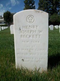 Lieut Henry Joseph W Beckett 