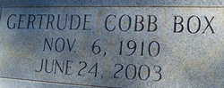 Johnnie Gertrude <I>Cobb</I> Box 