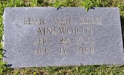 Bessie Susie <I>Wheat</I> Ainsworth 