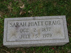 Sarah <I>Hiatt</I> Craig 