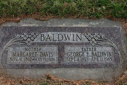 Margaret “Maggie” <I>Davis</I> Baldwin 