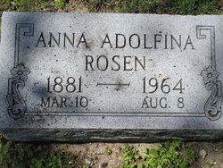 Anna Adolfina <I>Foster</I> Rosen 
