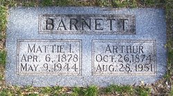 Martha Ida “Mattie” <I>Ellison</I> Barnett 