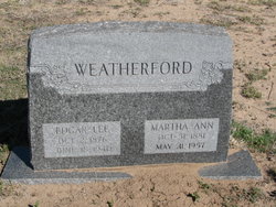 Martha Ann <I>Mallard</I> Weatherford 