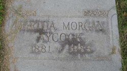 Martha “Mattie” <I>Morgan</I> Aycock 