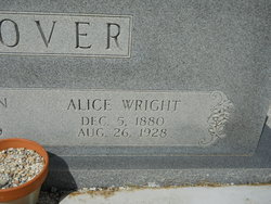 Alice Lenora <I>Wright</I> Glover 