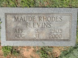 Maude <I>Mayberry</I> Rhodes Blevins 
