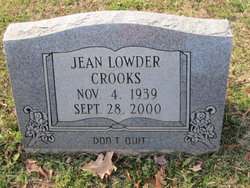 Jean <I>Lowder</I> Crooks 