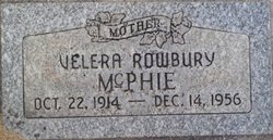 Velera <I>Rowbury</I> McPhie 