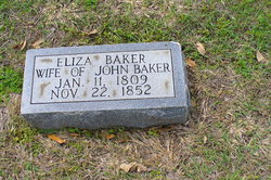 Elizabeth “Eliza” <I>Neeley</I> Baker 
