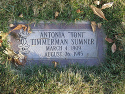 Antonia “Toni” <I>Timmerman</I> Sumner 