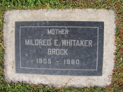Mildred E <I>Whitaker</I> Brock 