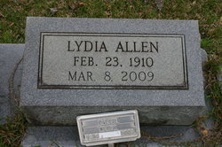 Lydia Anne <I>Brister</I> Allen 