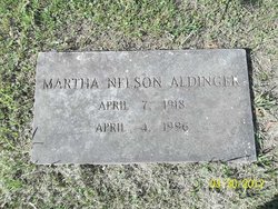 Martha Matilda <I>Nelson</I> Aldinger 