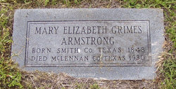 Mary Elizabeth <I>Grimes</I> Armstrong 