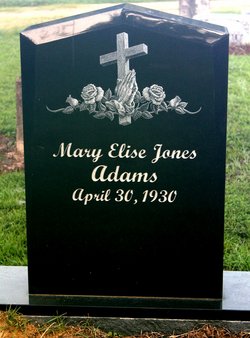 Mary Elise <I>Jones</I> Adams 