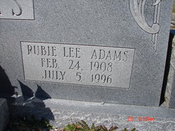 Rubie Lee <I>Guy</I> Adams 