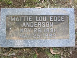 Mattie Lou <I>Edge</I> Anderson 