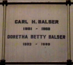 Carl H Balser 