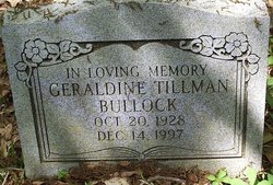 Geraldine <I>Tillman</I> Bullock 