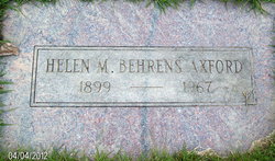 Helen M <I>Behrens</I> Axford 