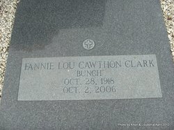 Fannie Lou “Bunch” <I>Cawthon</I> Clark 