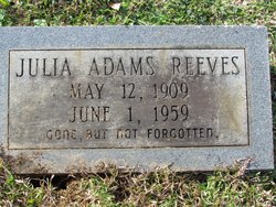 Julia Maude <I>Adams</I> Reeves 