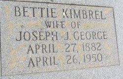 Bettie <I>Kimbrel</I> George 