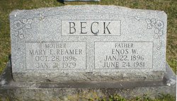 Mary Emma <I>Reamer</I> Beck 