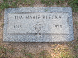 Ida Marie “Dick” <I>Taylor</I> Klecka 