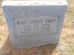 Mary Johnie “Aunt Johnie” Askey 