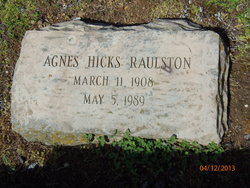 Agnes <I>Hicks</I> Raulston 
