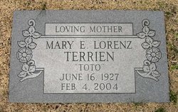 Mary E. “Toto” <I>Lorenz</I> Terrien 